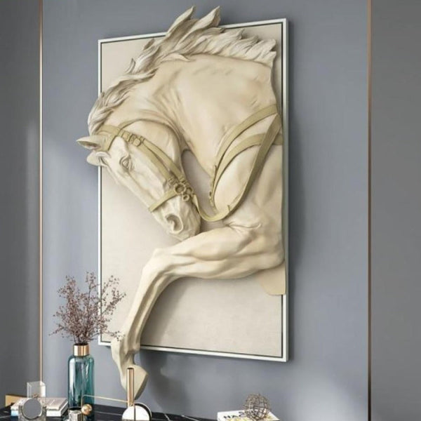 3D Horse Relief Wall Art