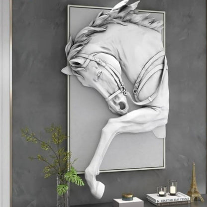 3D Horse Relief Wall Art