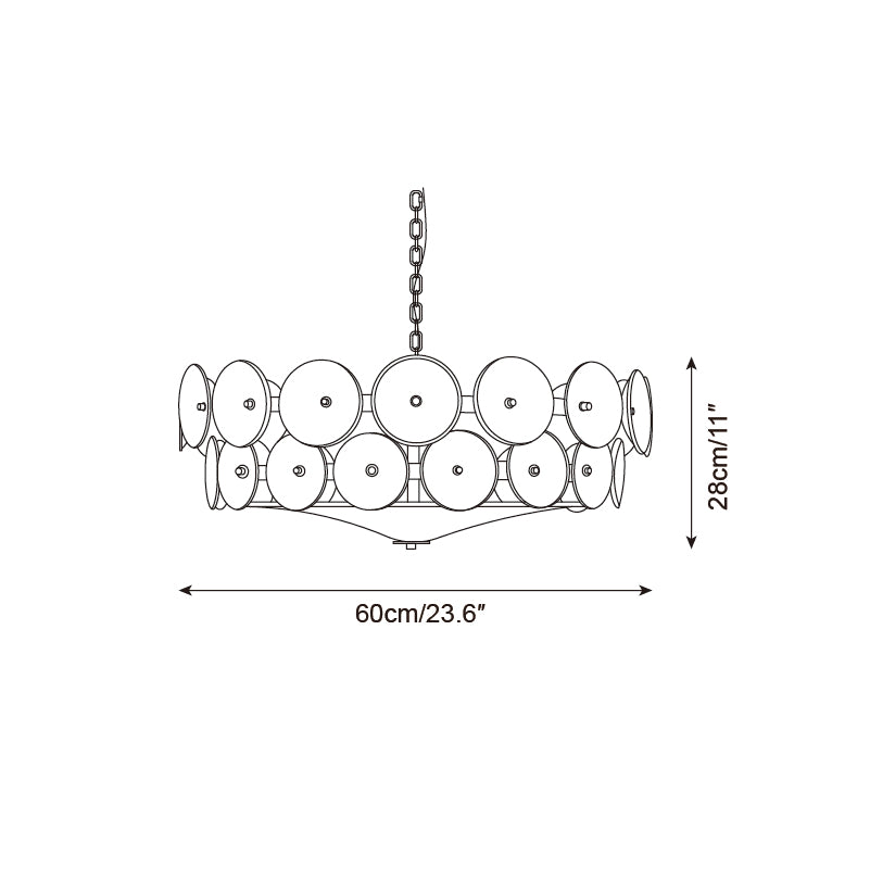 Glass Disc Chandelier