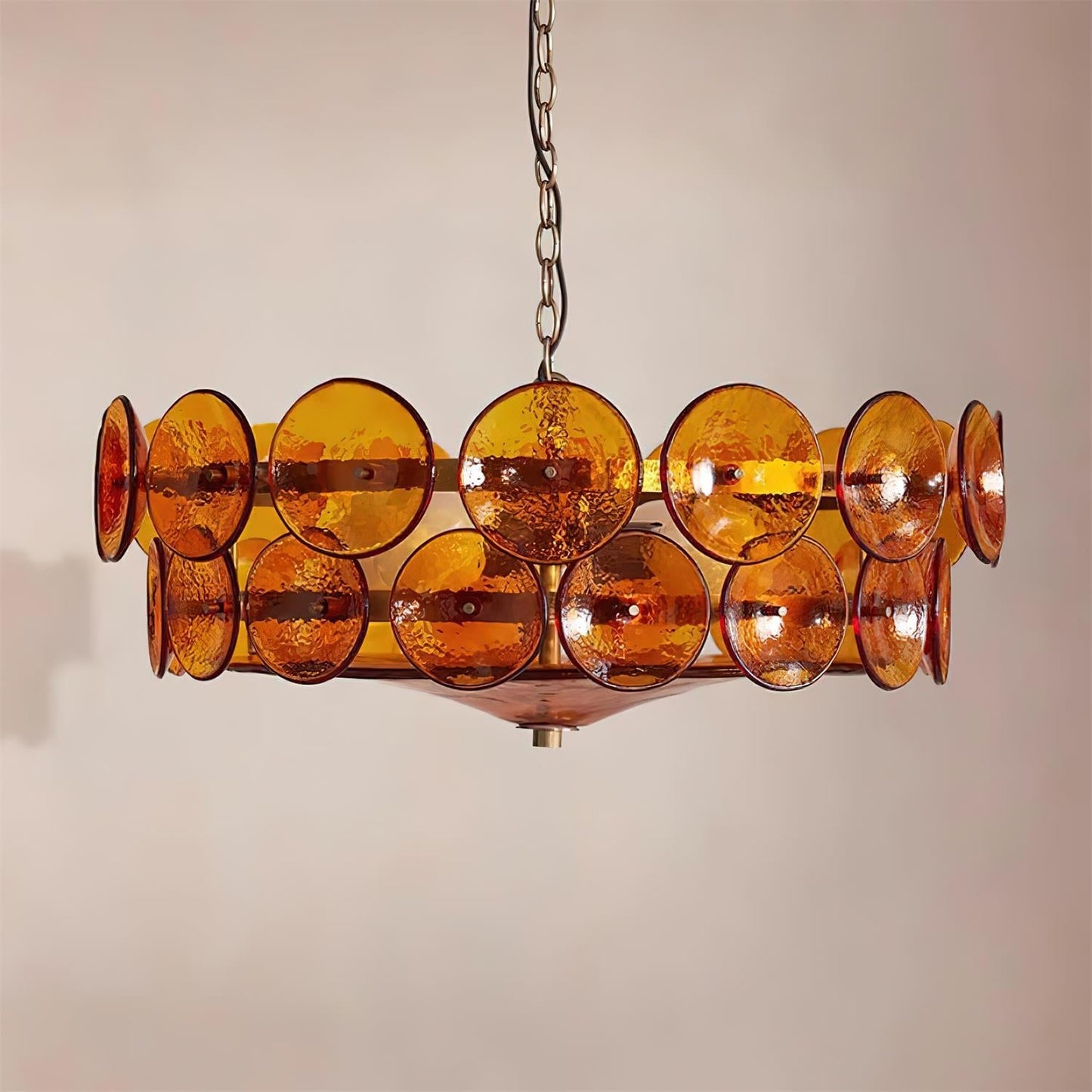 Glass Disc Chandelier