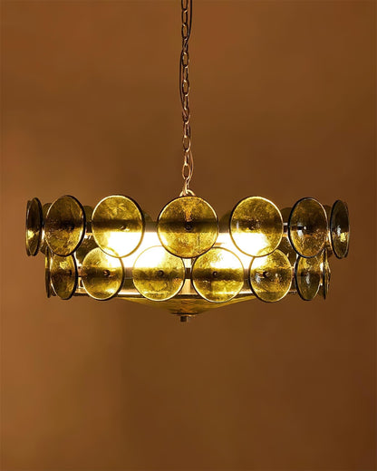 Glass Disc Chandelier