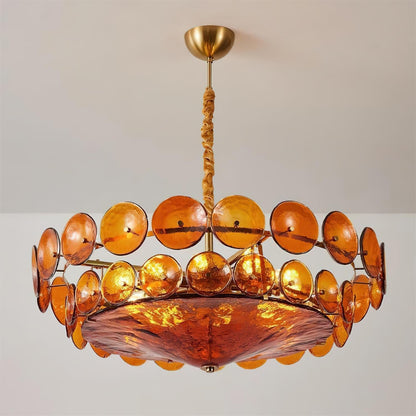 Glass Disc Chandelier