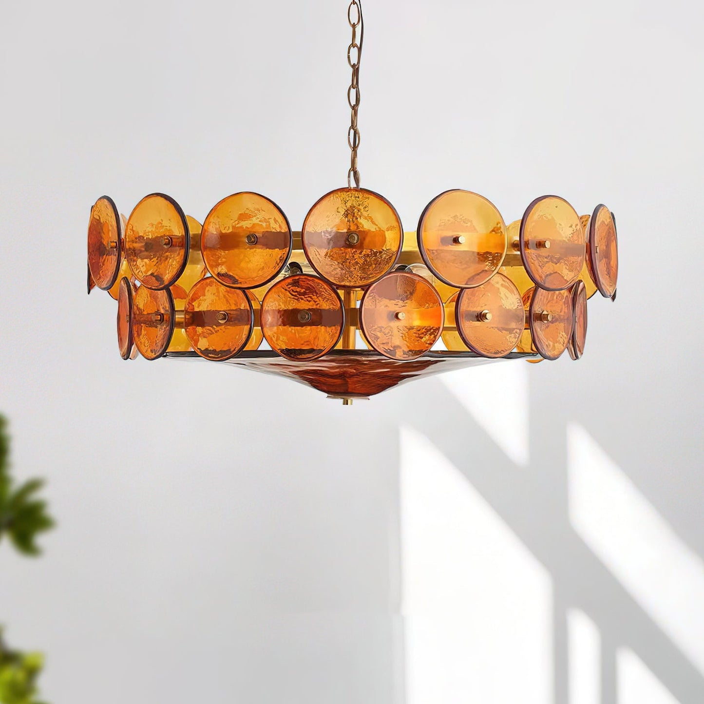 Glass Disc Chandelier