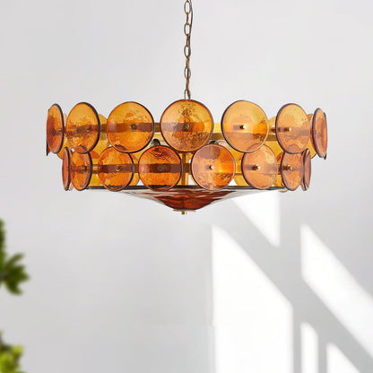 Glass Disc Chandelier