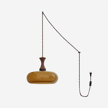 Luna Glass Plug In Pendant Light