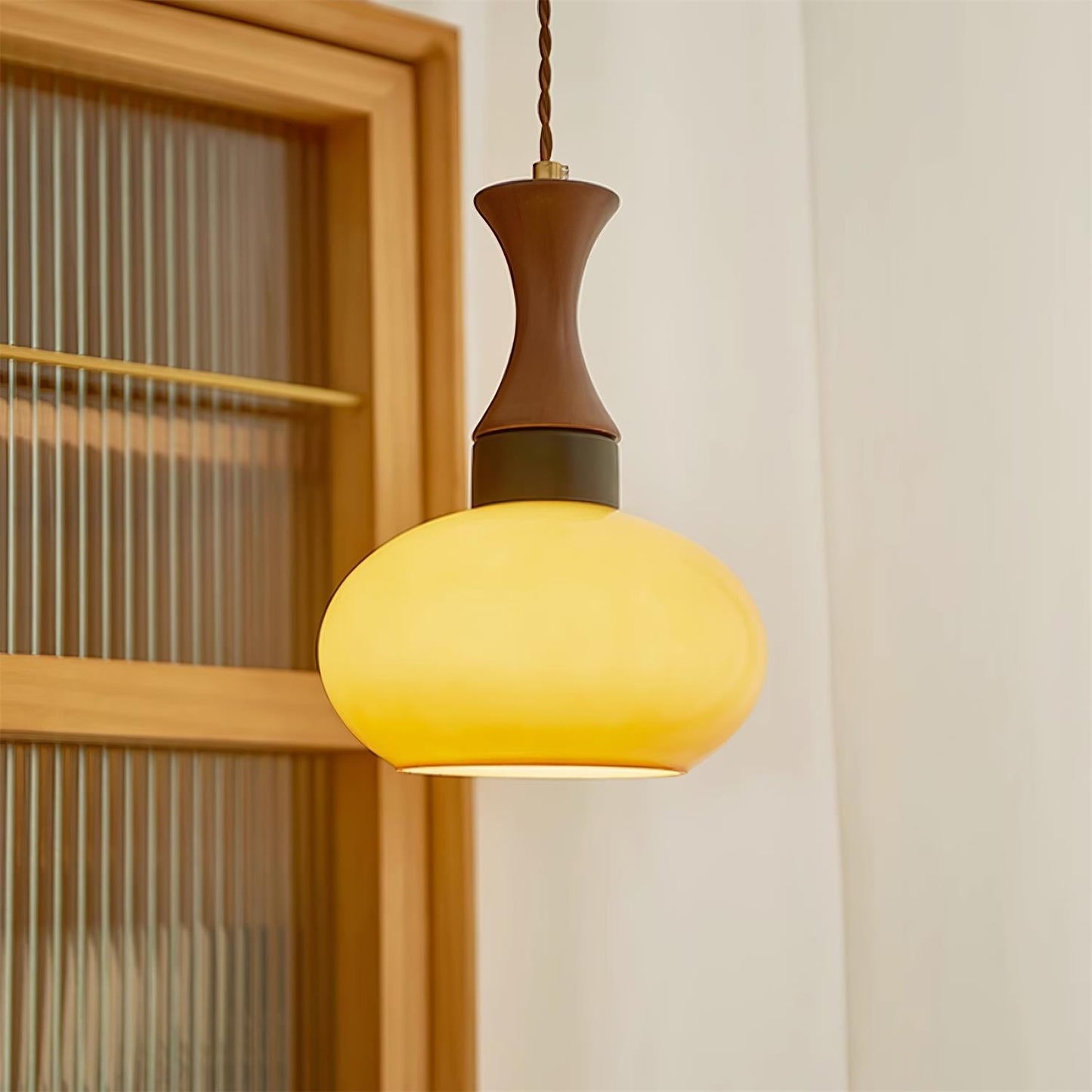 Luna Glass Plug In Pendant Light