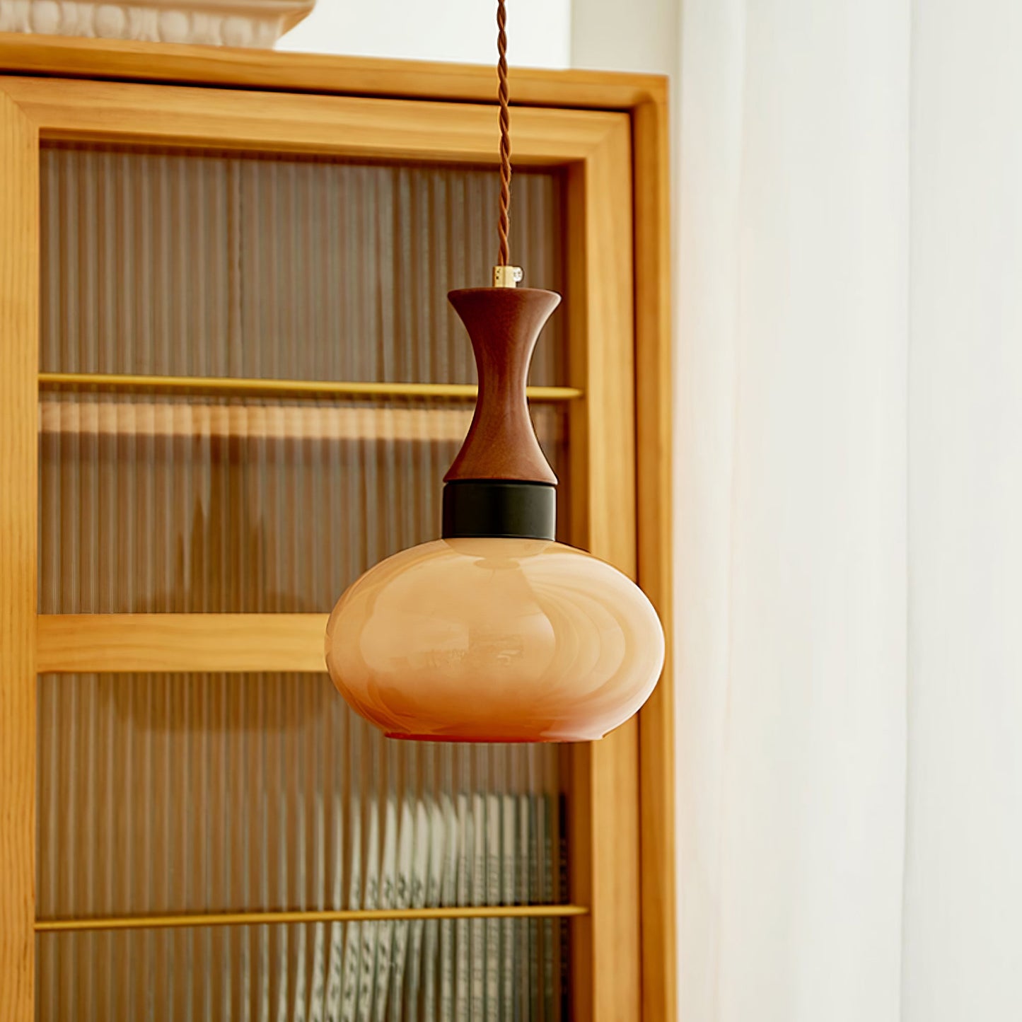 Luna Glass Plug In Pendant Light