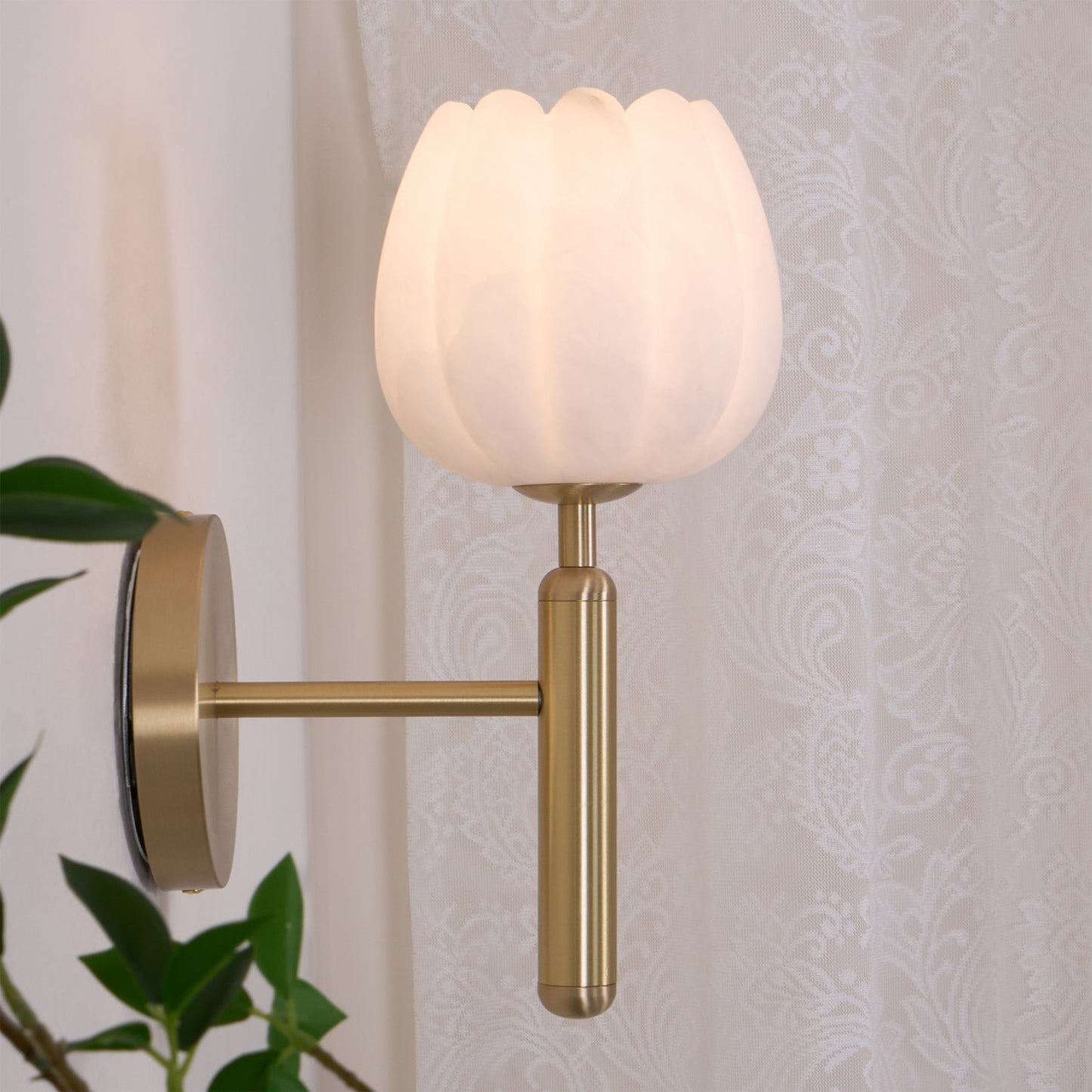 Flora Brass Wall Lamp