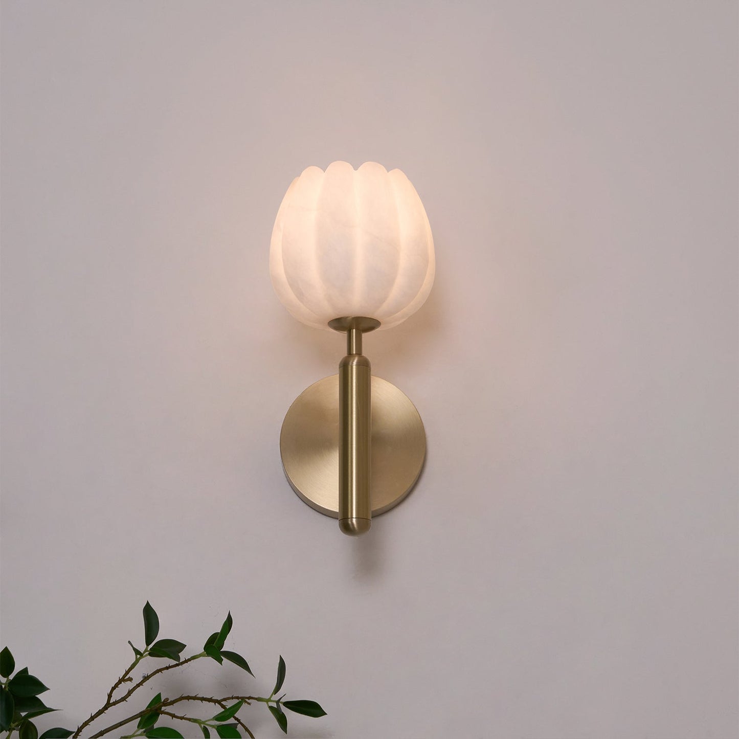 Flora Brass Wall Lamp