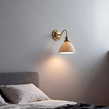 Bravelle Brass Ceramic Wall Light