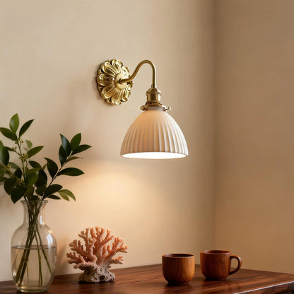 Bravelle Brass Ceramic Wall Light