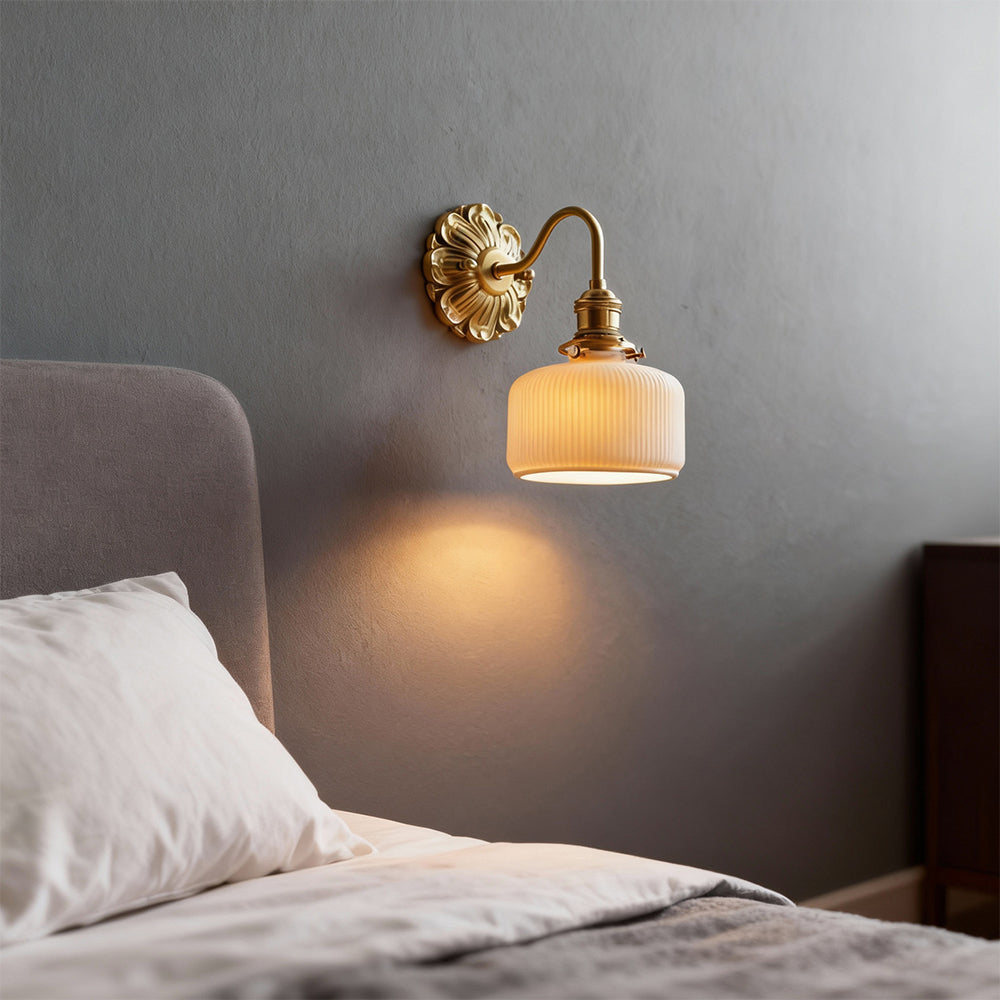 Bravelle Brass Ceramic Wall Light