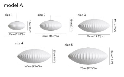 Aurora Oval Fabric Pendant