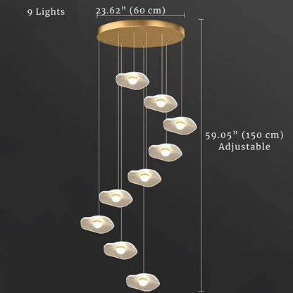 Lotus Glow LED Chandelier