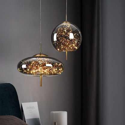 Nebula Smoky Glass Pendant Light