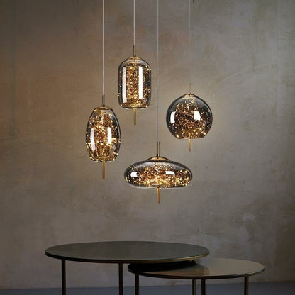 Nebula Smoky Glass Pendant Light