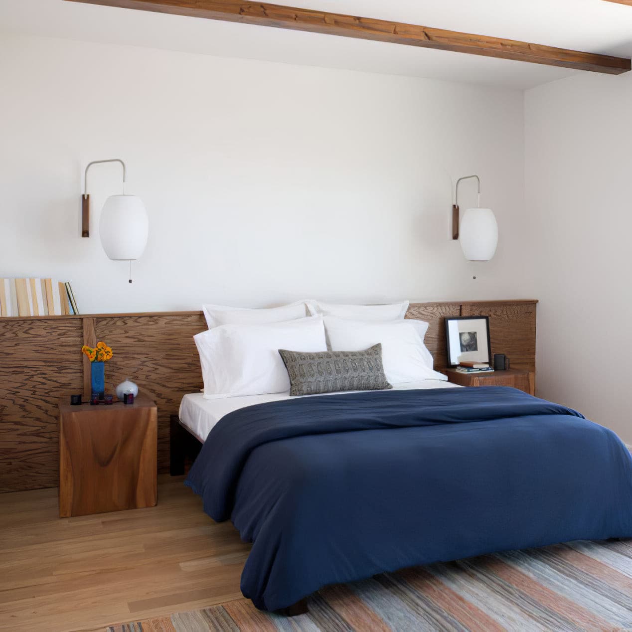 Modern Walnut Wall Lamp