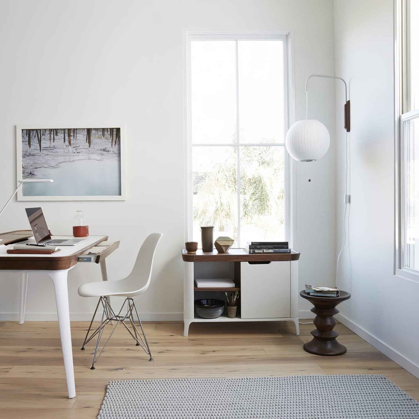 Modern Walnut Wall Lamp