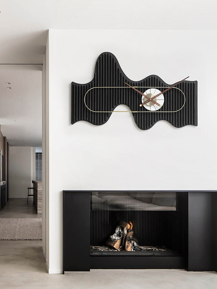 Wavy Wooden Wall Clock