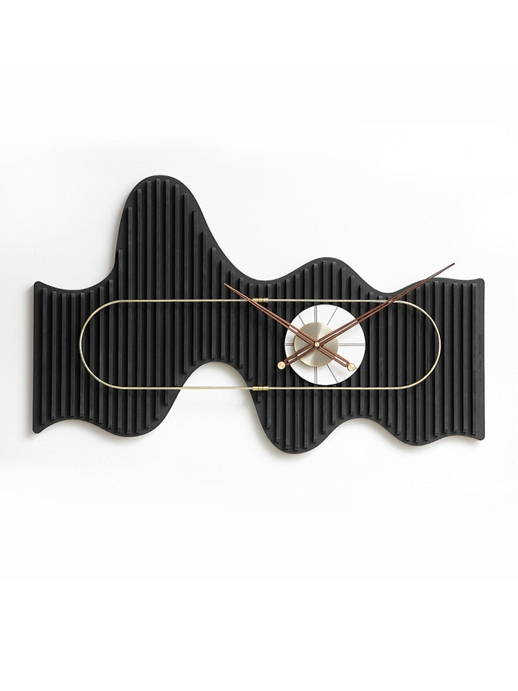 Wavy Wooden Wall Clock