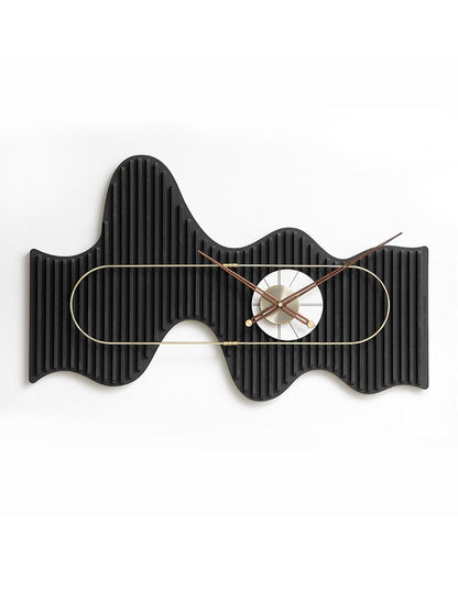 Wavy Wooden Wall Clock