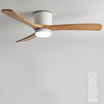 Modern Wooden LED Ceiling Fan Light