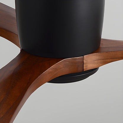 Modern Wooden LED Ceiling Fan Light