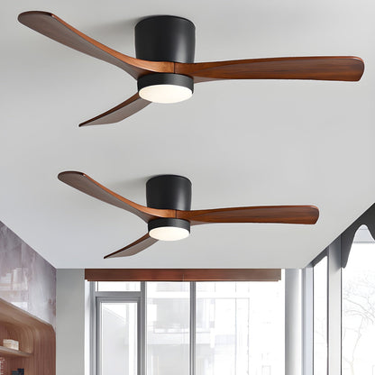 Modern Wooden LED Ceiling Fan Light