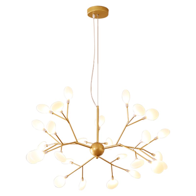 Modern Gold Branch LED Chandelier Light
