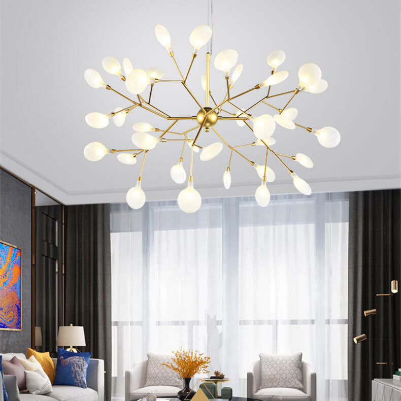 Modern Gold Branch LED Chandelier Light