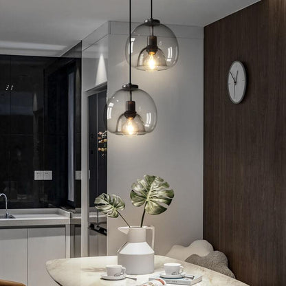 Modern Minimalist Glass Globe Pendant Light