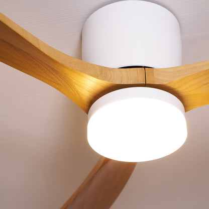 Modern Wooden LED Ceiling Fan Light