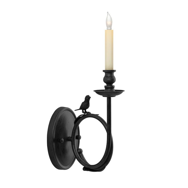 Ornate Brass Candle Wall Sconce