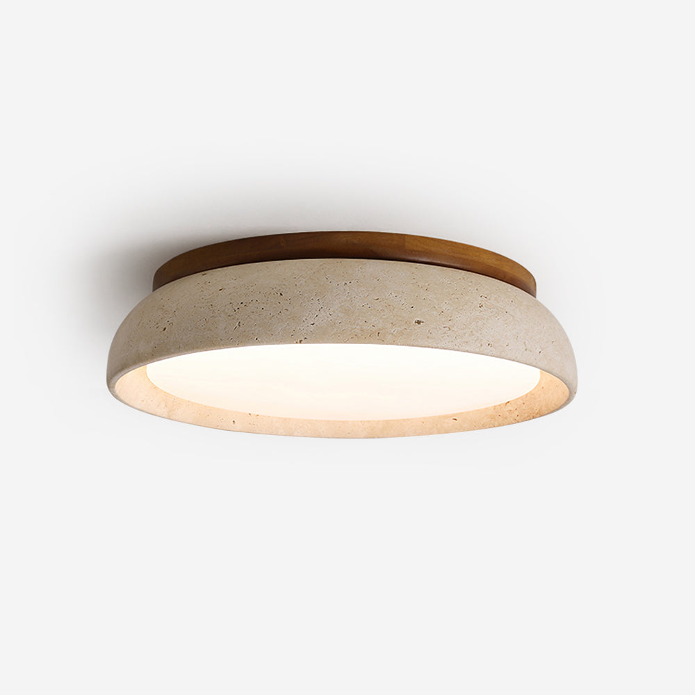 Travertine Stone Flush Ceiling Light