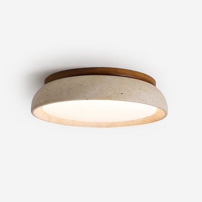 Travertine Stone Flush Ceiling Light