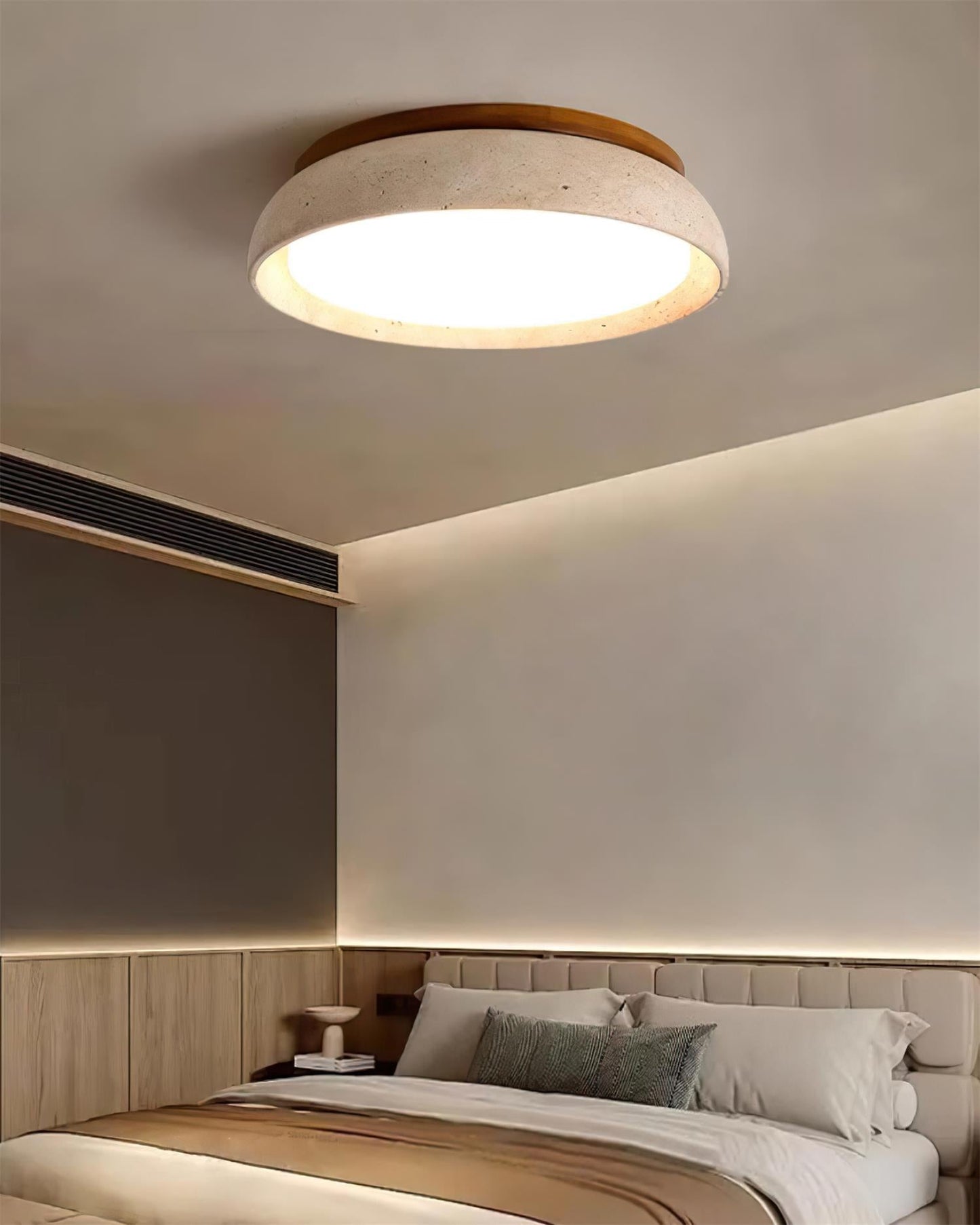 Travertine Stone Flush Ceiling Light