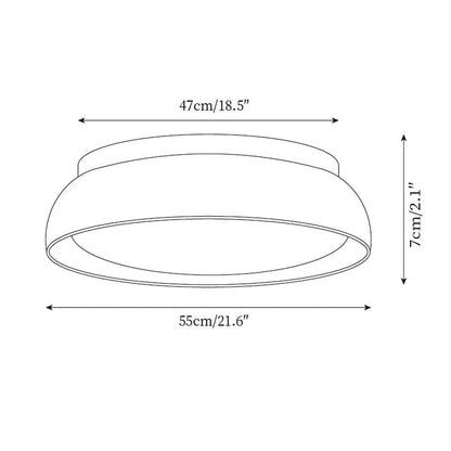 Travertine Stone Flush Ceiling Light