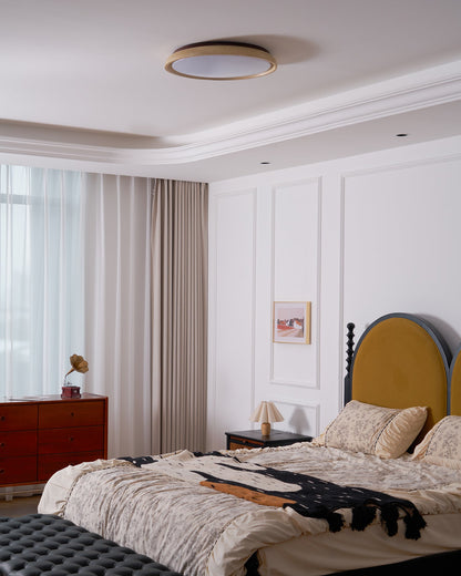 Travertine Stone Flush Ceiling Light