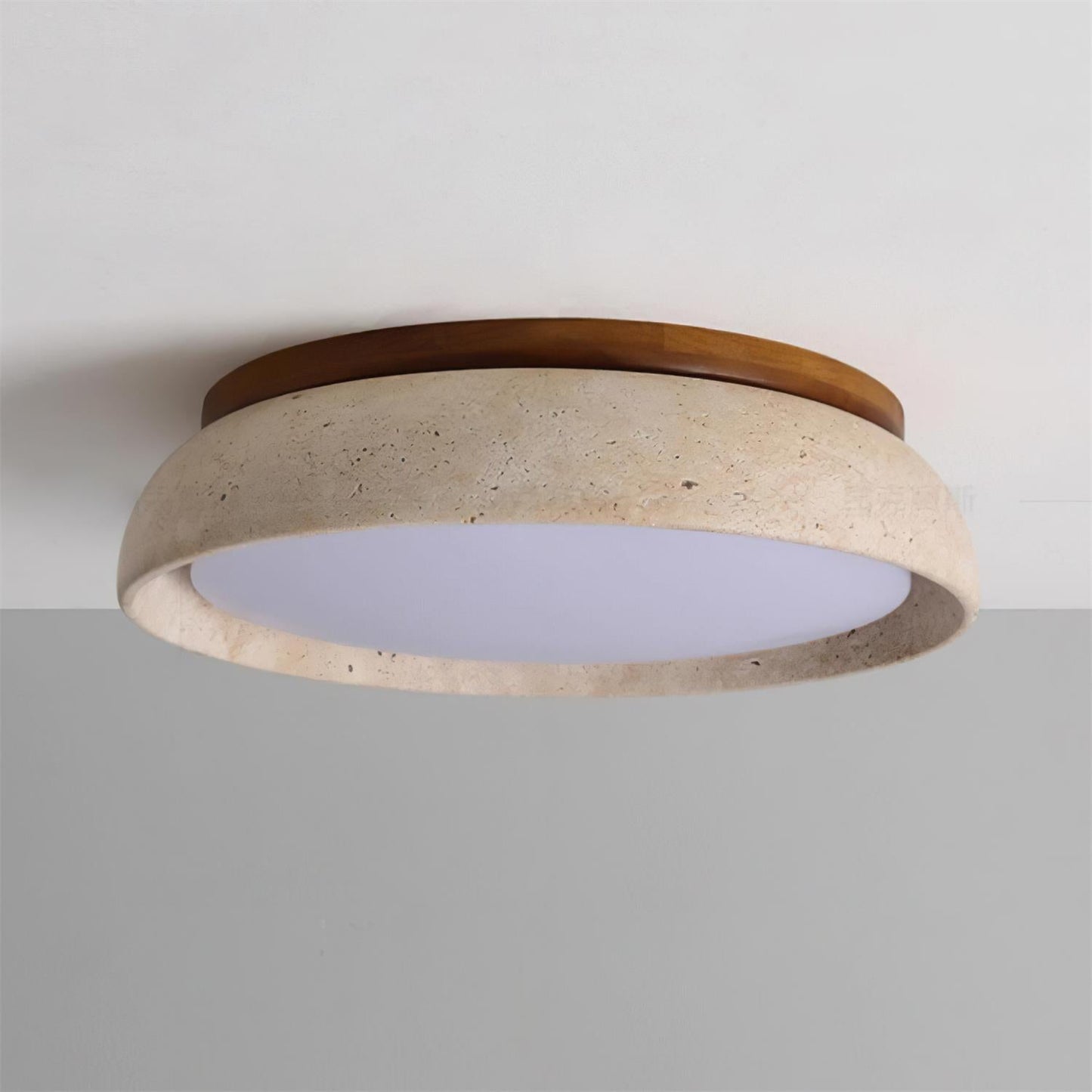 Travertine Stone Flush Ceiling Light