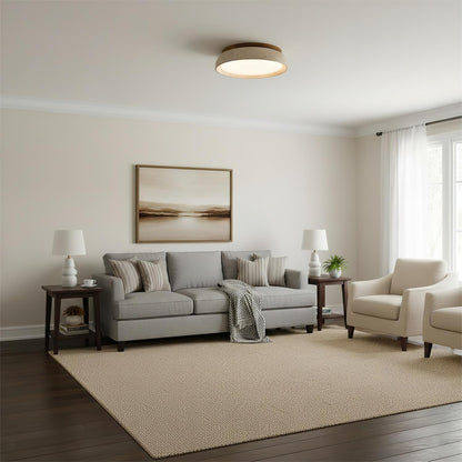 Travertine Stone Flush Ceiling Light