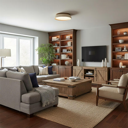 Travertine Stone Flush Ceiling Light