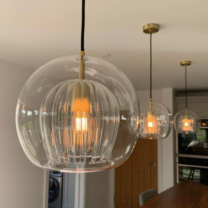 Lumière Pleated Crystal Pendant Light
