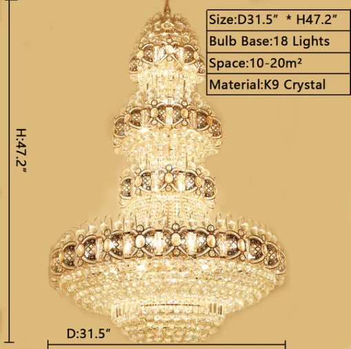 Grand Empire Crystal Chandelier