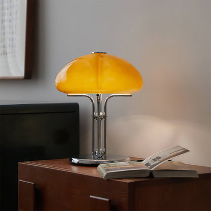 Curved Glass Four-Leaf Table Lamp