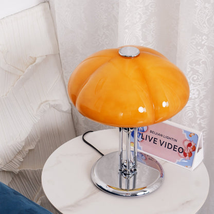 Curved Glass Four-Leaf Table Lamp