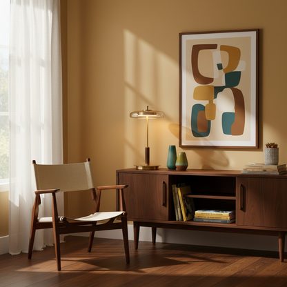 Modern Glass & Brass LED Table Lamp