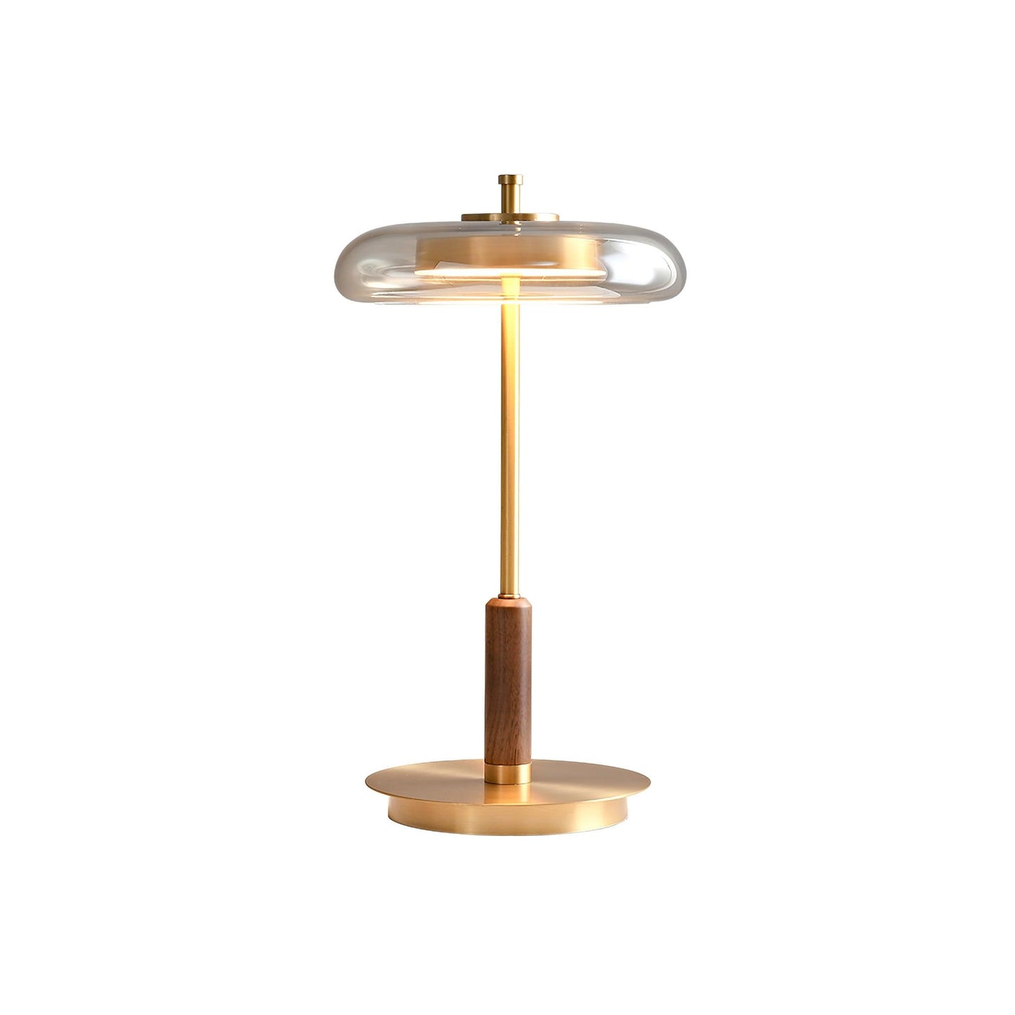 Modern Glass & Brass LED Table Lamp