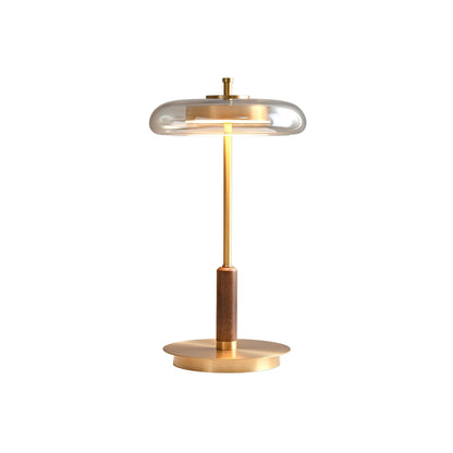 Modern Glass & Brass LED Table Lamp