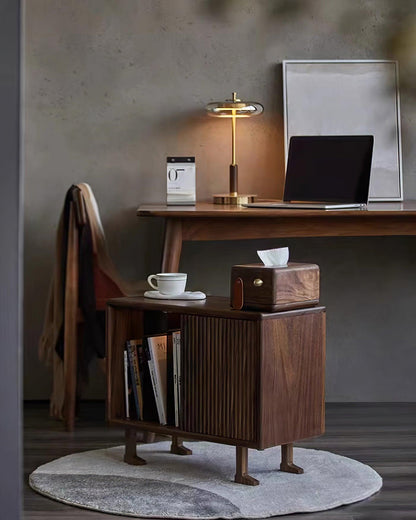 Modern Glass & Brass LED Table Lamp