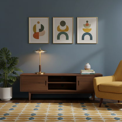 Modern Glass & Brass LED Table Lamp